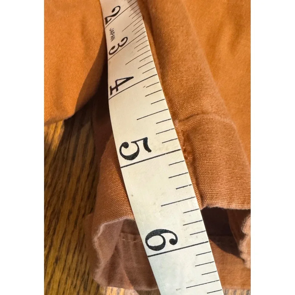 Liz Claiborne Linen Blend Paperbag Waist Shorts Terracotta Rust Womens Size 8